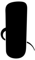 Silhouette of a speech bubble art design vector