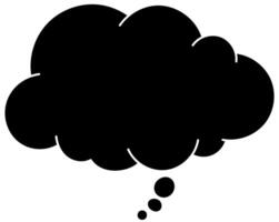 Creative thought bubble design for artistic use vector