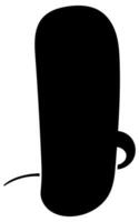 Unique silhouette of a speech bubble against white background vector