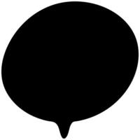 Creative speech bubble design with bold outlines and unique texture vector