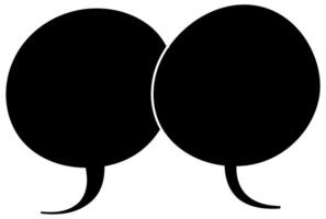 Black speech bubbles on a simple background design vector