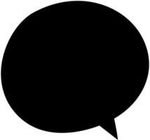 Creative design of a speech bubble shape in black color vector