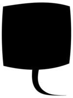 Unique silhouette of a large black speech bubble on white background vector