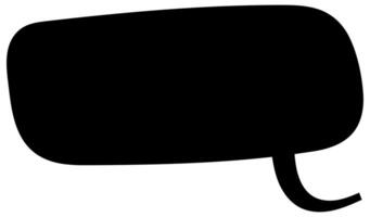 Speech bubble outline in black against a light background vector