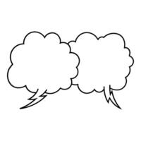 Two speech bubbles for conversation design or education vector