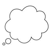 Creative blank thought bubble for artistic expression vector