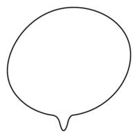 Speech bubble outline for creative design use vector