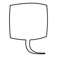 Creative illustration of a speech bubble with a curved stem vector