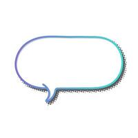 Colorful speech bubble outline against a white background vector