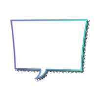 Empty speech bubble graphic in vibrant colors for design use vector