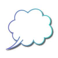 Thought bubble design with pastel colors and simple outline vector