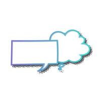 Colorful thought bubble design for creative projects vector