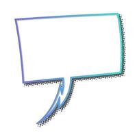 Colorful speech bubble design with outlined style and text space vector