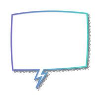 Creative speech bubble design with dynamic lightning bolt accent vector