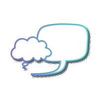 Creative thought bubble graphic for design projects vector