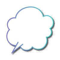 Thought bubble design with clear background for text use vector