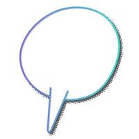 Creative speech bubble design with gradient outline vector