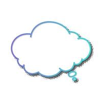 Blank thought bubble for creative brainstorming and ideas vector