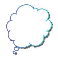 Thought bubble graphic for creative brainstorming ideas vector