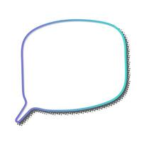 Creative blank speech bubble on white background vector
