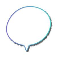 Unique speech bubble design with gradient color scheme vector