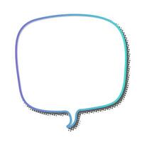 Creative blank speech bubble design for storytelling or captions vector