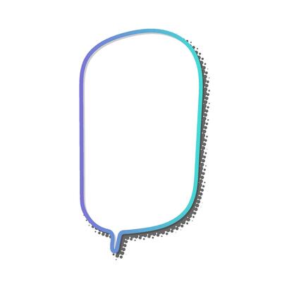 Creative blank speech bubble design on white background