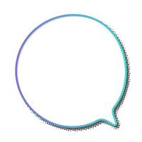 Chat bubble outline with gradient design in modern style vector