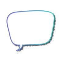 Colorful speech bubble design with a playful outline vector