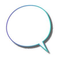 Blank speech bubble graphic for creative design projects vector
