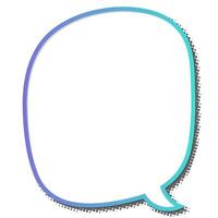 Blank speech bubble outline for design and creativity vector