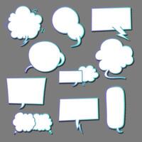 Colorful speech bubbles and dialogue boxes for creative design vector