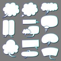 Various speech bubbles in different shapes and sizes for design use vector