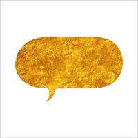 Golden speech bubble design for creative projects vector