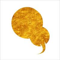 golden speech bubble featuring a unique bubble shape vector