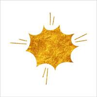 Gold speech bubble with pointed rays on a white background vector