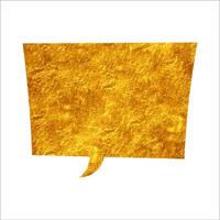 Creative golden speech bubble graphic design for communication vector