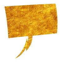 Bright golden speech bubble design for creative communication vector