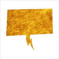 Creative gold speech bubble design for various uses vector