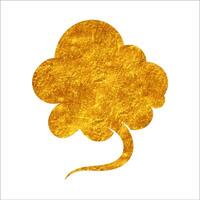 Decorative golden speech bubble on a white background vector