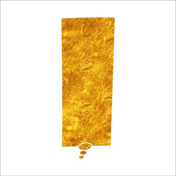 dorado habla burbuja vertical rectángulo con pensamiento burbuja diseño vector