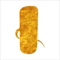 Golden speech bubble with dynamic curves displayed in vibrant texture vector