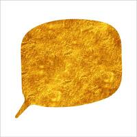 Golden effect speech bubble design on a white background vector
