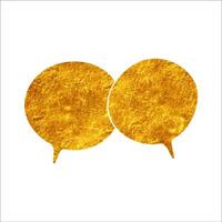 Golden speech bubbles design for creative communication vector
