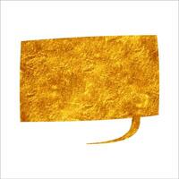 Bright golden speech bubble with a curvy tail in a vibrant style vector