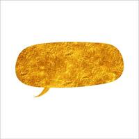 Bright golden speech bubble with white background design vector