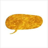 Creative golden speech bubble design with abstract texture vector