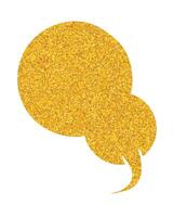 Creative gold speech bubble design for communication concepts vector