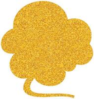 A bright, golden speech bubble shape stands out against a white vector