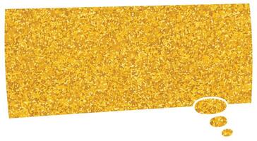 Bright golden texture with sparkles on a speech bubble vector